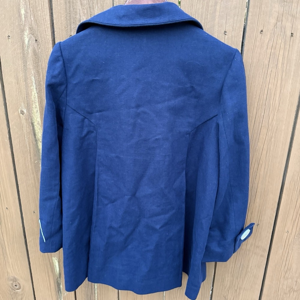 Lilly Pulitzer Women's Navy Blue Linen‎ Blend Coat Jacket Button Up Size 14 READ - Picture 5 of 8
